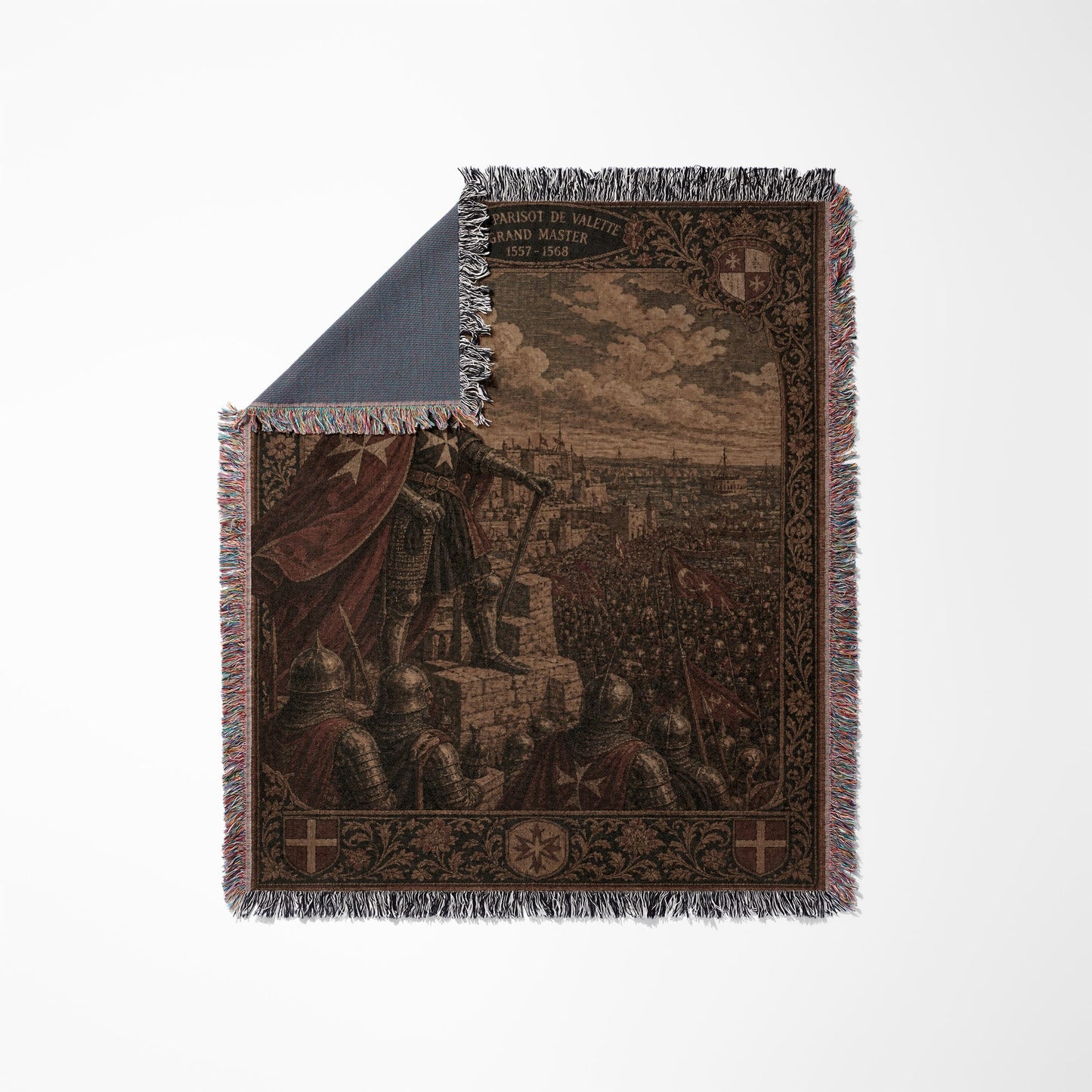 Knights of Malta tapestry with inscription "GRAND MASTER 1557-1568".