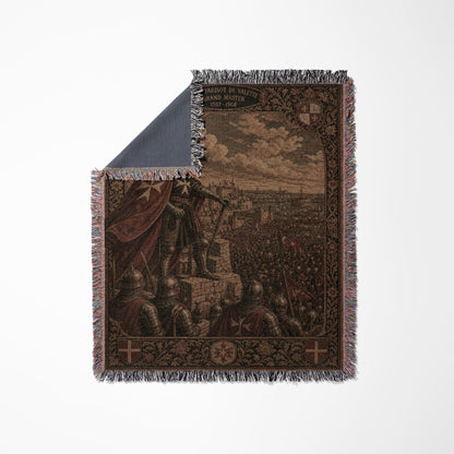 CalmNestStyle Grand Master Jean de Valette Woven Blanket jacquard woven blanket
