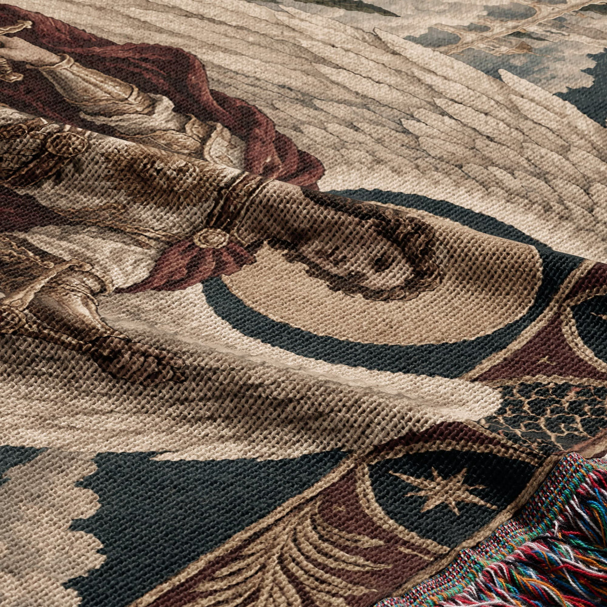 CalmNestStyle Saint Michael the Archangel With Scales jacquard woven blanket