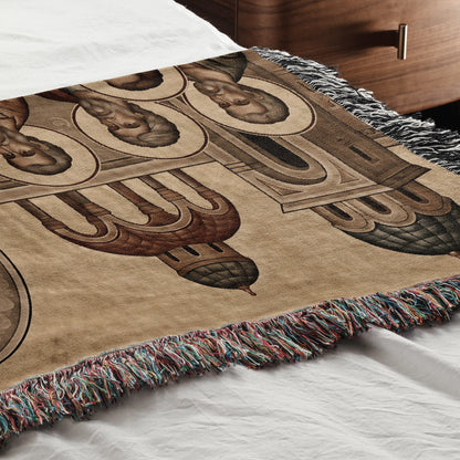 CalmNestStyle Holy City Last Supper Horizontal Tapestry - Byzantine Icon jacquard woven blanket