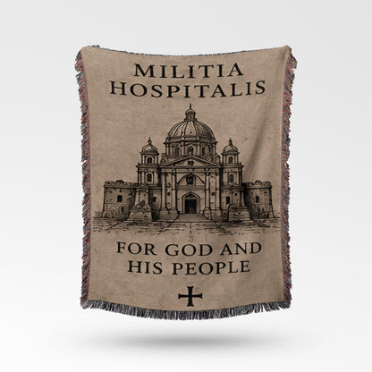 CalmNestStyle Militia Hospitalis For God and His People Woven Blanket jacquard woven blanket