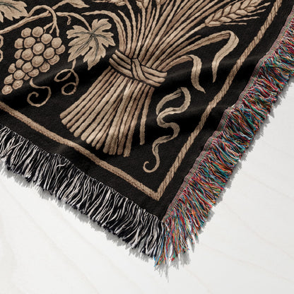 CalmNestStyle Divine Lamb & Dove Tapestry Woven Blanket jacquard woven blanket