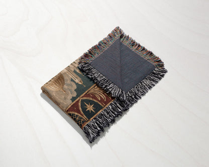 CalmNestStyle Saint Michael the Archangel With Scales jacquard woven blanket