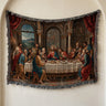 Holy Eucharist Wall Hanging – Last Supper with Chalice and Candles, Woven Blanket