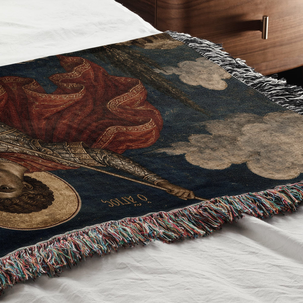 CalmNestStyle Saint George Orthodox Icon jacquard woven blanket