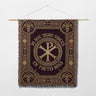 Byzantine Chi Rho Faith Woven Blanket