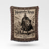 Hospitaller Knight II With Banner In Hoc Signo Vinces Woven Blanket