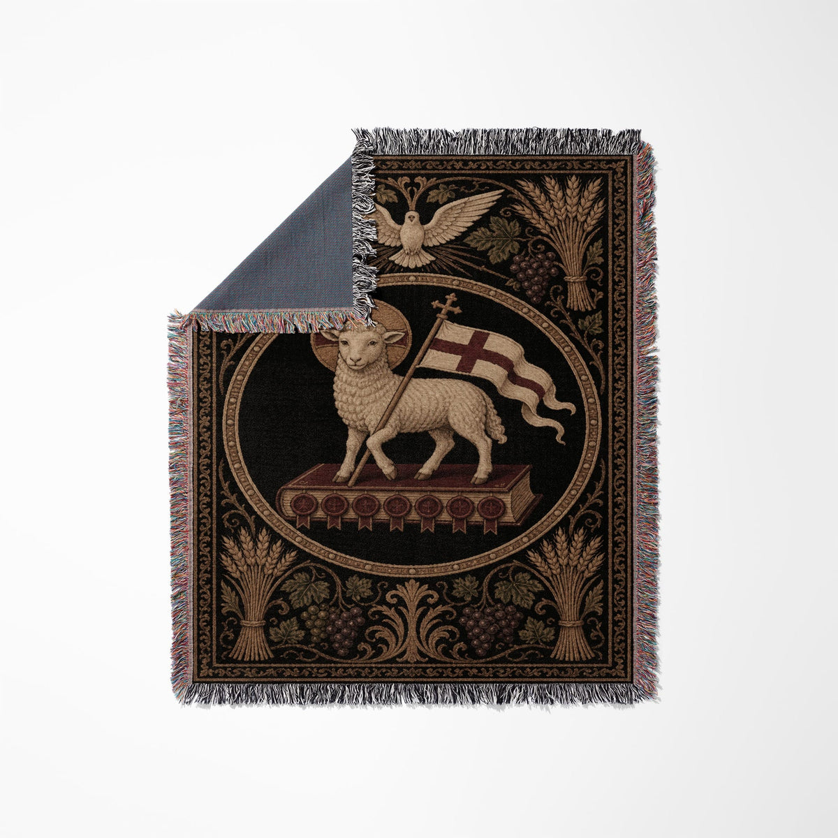 CalmNestStyle Ecclesiastical Majesty Woven Blanket jacquard woven blanket
