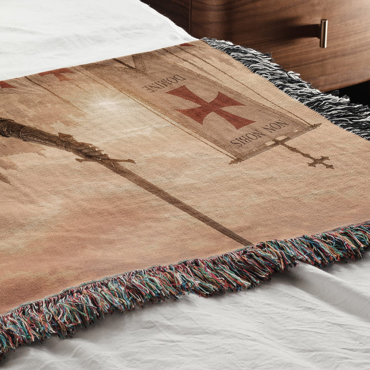 CalmNestStyle Deus Lo Vult The Crusader Host jacquard woven blanket
