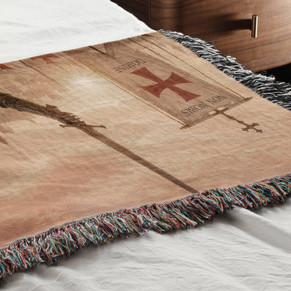 CalmNestStyle Deus Lo Vult The Crusader Host jacquard woven blanket