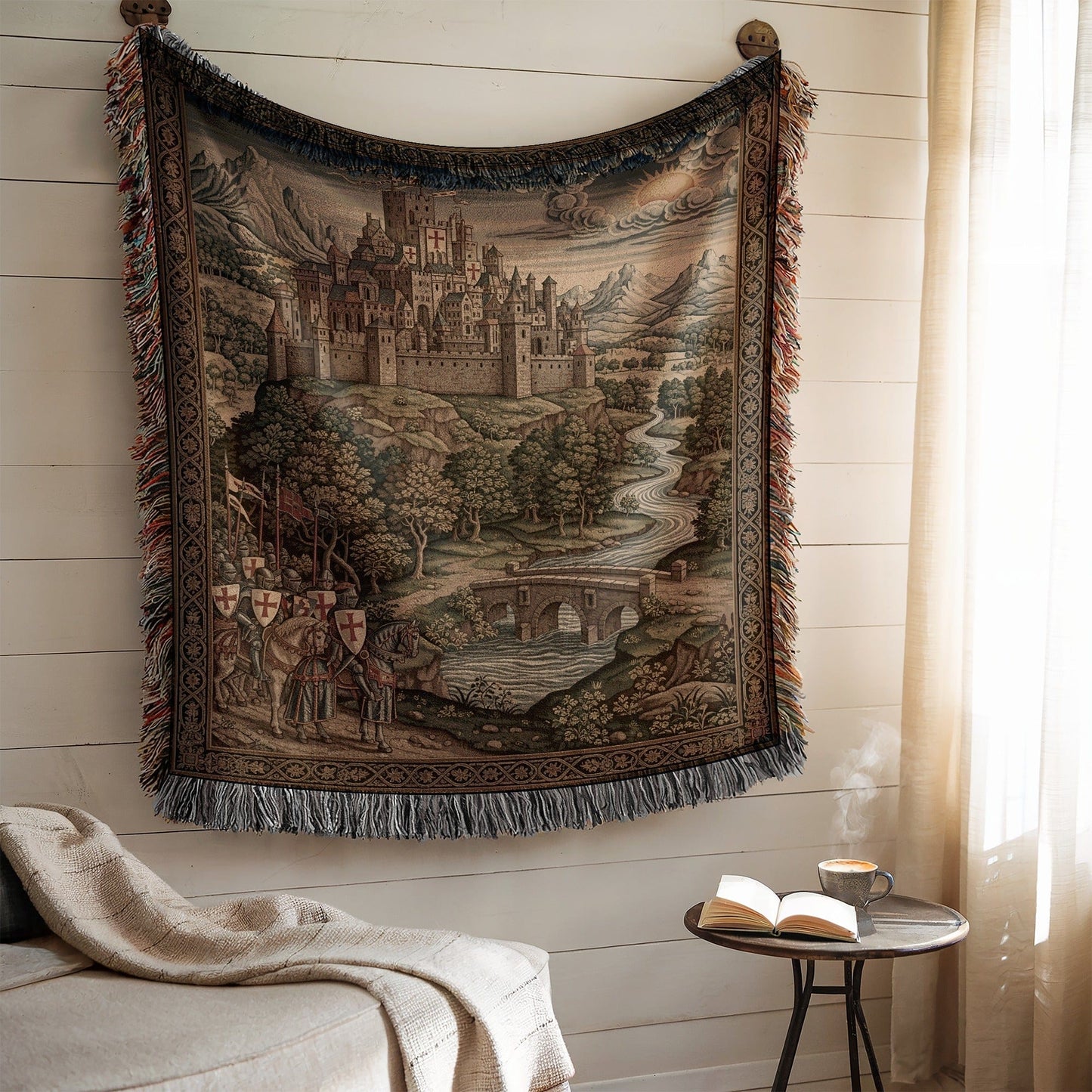 Decorative Medieval Castle Tapestry Wall Hanging Decor