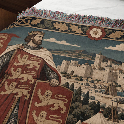 CalmNestStyle Richard the Lionheart at Acre jacquard woven blanket