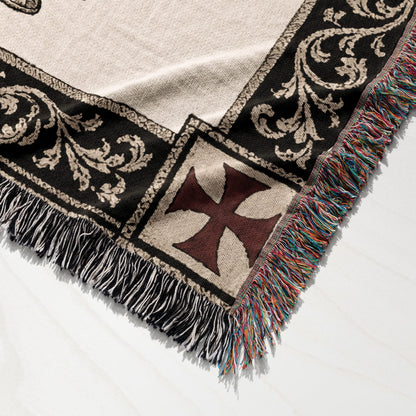 CalmNestStyle Order of Saint John Hospitaller Knight Woven Blanket jacquard woven blanket