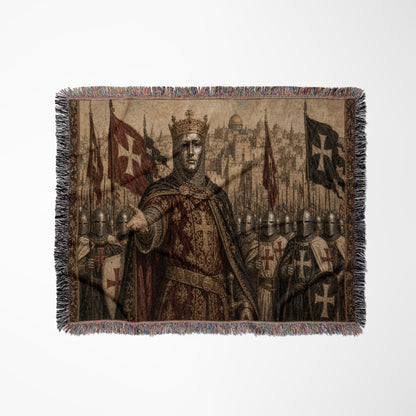 CalmNestStyle Baldwin IV with Templars and Hospitallers jacquard woven blanket