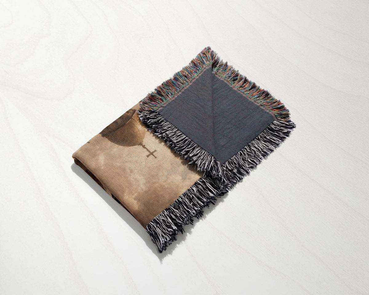 MyDesigns Saint Lazarus I The Hospitaller's Work at Jerusalem jacquard woven blanket