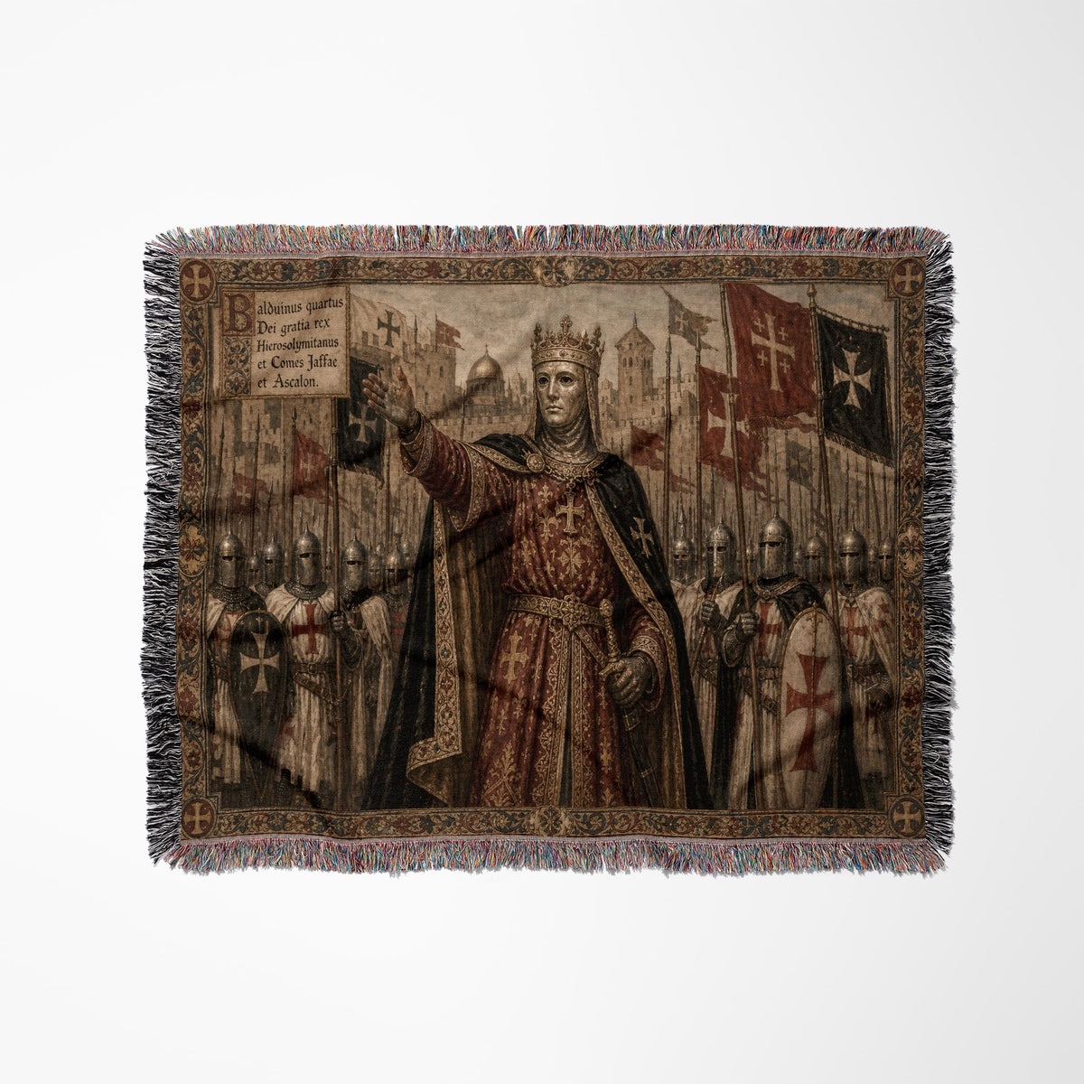 CalmNestStyle Baldwin IV Rex Hierosolymitanus jacquard woven blanket