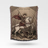 Saint George Dragon Slayer Christian Icon Woven Blanket
