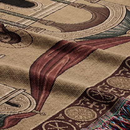 MyDesigns Orthodox Communion Horizontal Tapestry - Byzantine Mystical Supper jacquard woven blanket