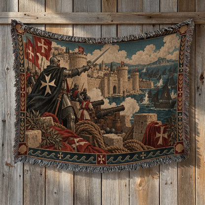 CalmNestStyle Knights of Malta Defending the Fortress Woven Blanket jacquard woven blanket
