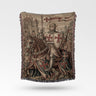 Baldwin IV On Horseback In Battle Medieval Art Design Baldwin IV Woven Blanket