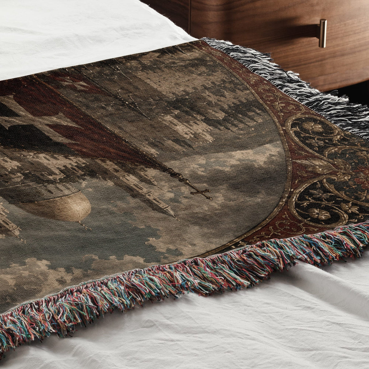CalmNestStyle Baldwin IV on Horseback Before Jerusalem jacquard woven blanket