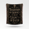 Tradition of Service Legacy of Faith Gold Woven Blanket