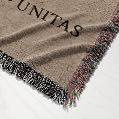 CalmNestStyle Hospitaller Order Fides Caritas Unitas Sepia Woven Blanket jacquard woven blanket