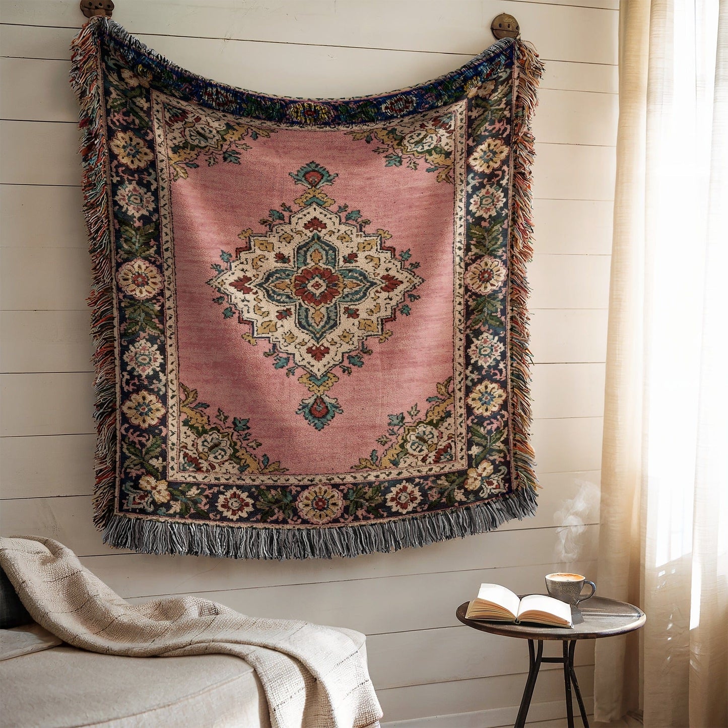 Elegant Woven Floral Tapestry Wall Hanging Product