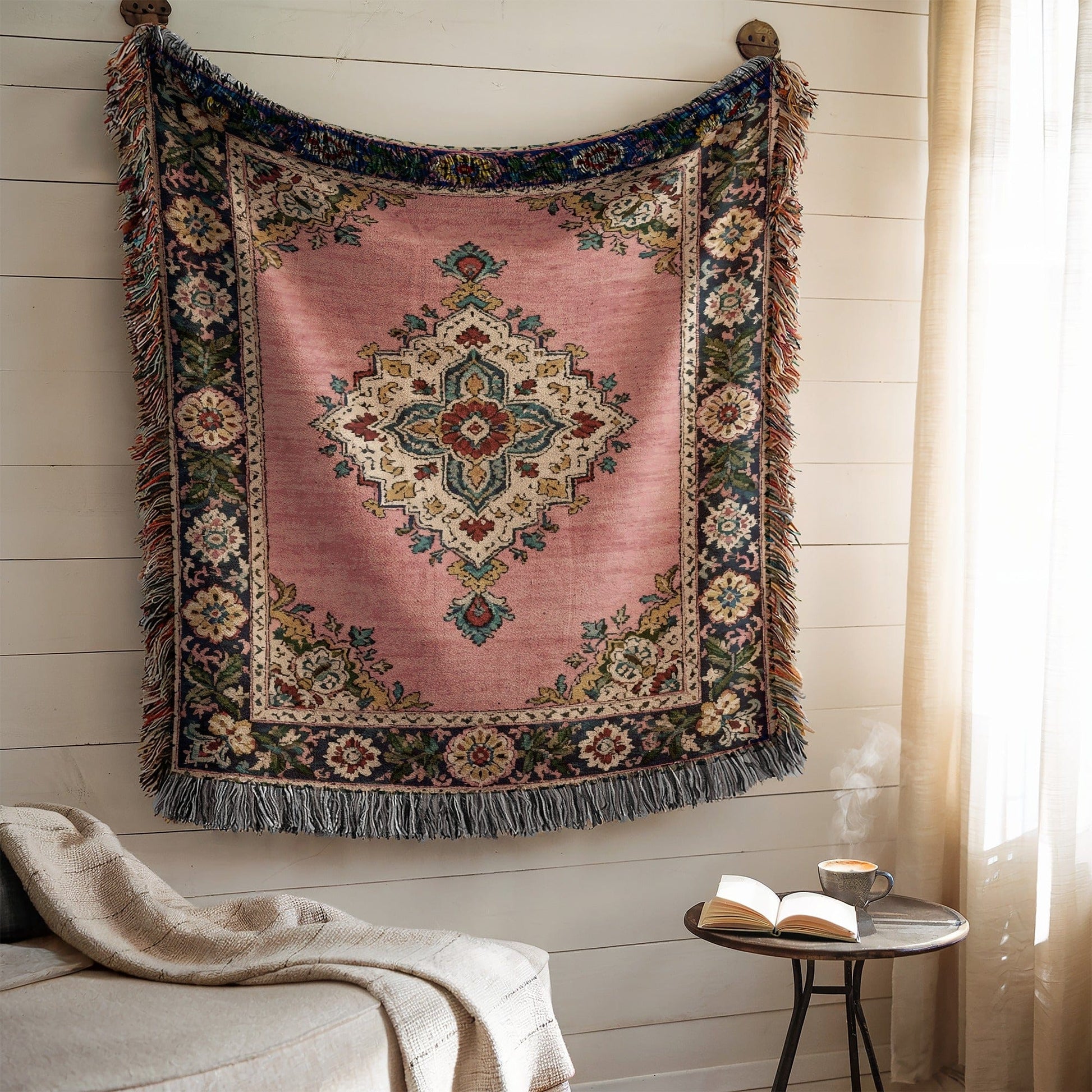 Elegant Woven Floral Tapestry Wall Hanging Product