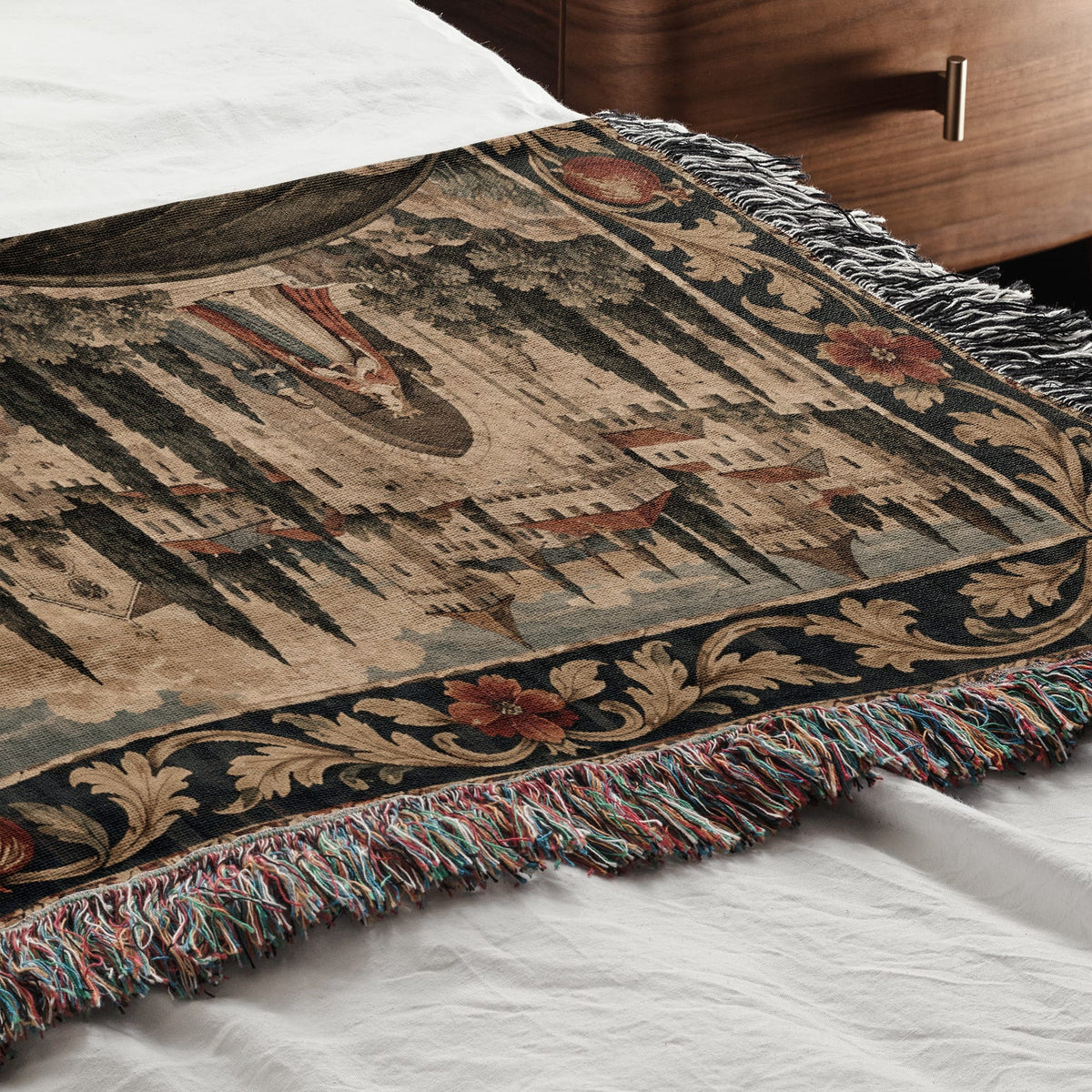CalmNestStyle Saint George At the River jacquard woven blanket