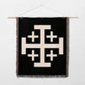 Sacred Jerusalem Cross Faith Woven Blanket