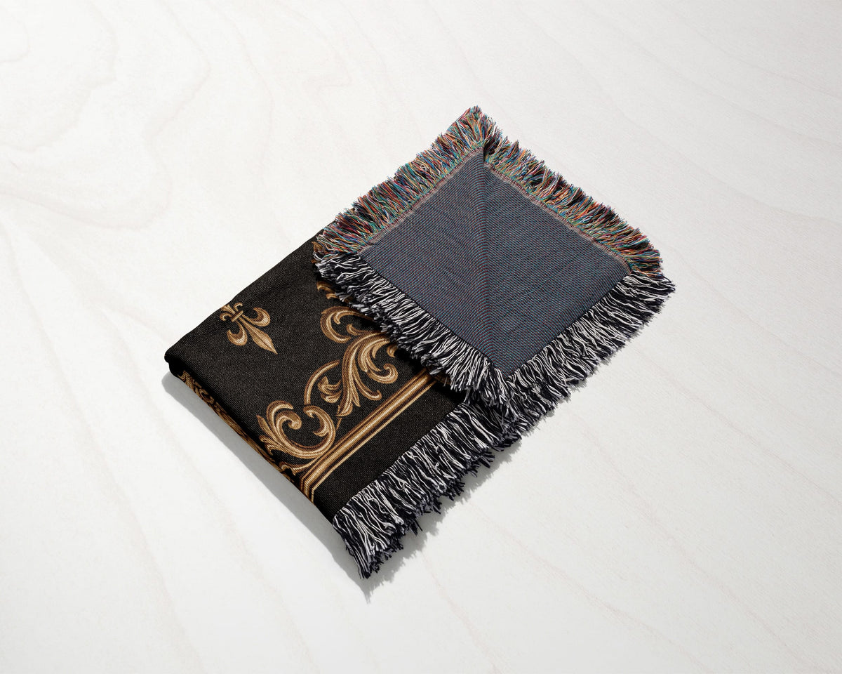 CalmNestStyle Order of Saint John Hospitallers Corner Cross Crest Woven Blanket jacquard woven blanket