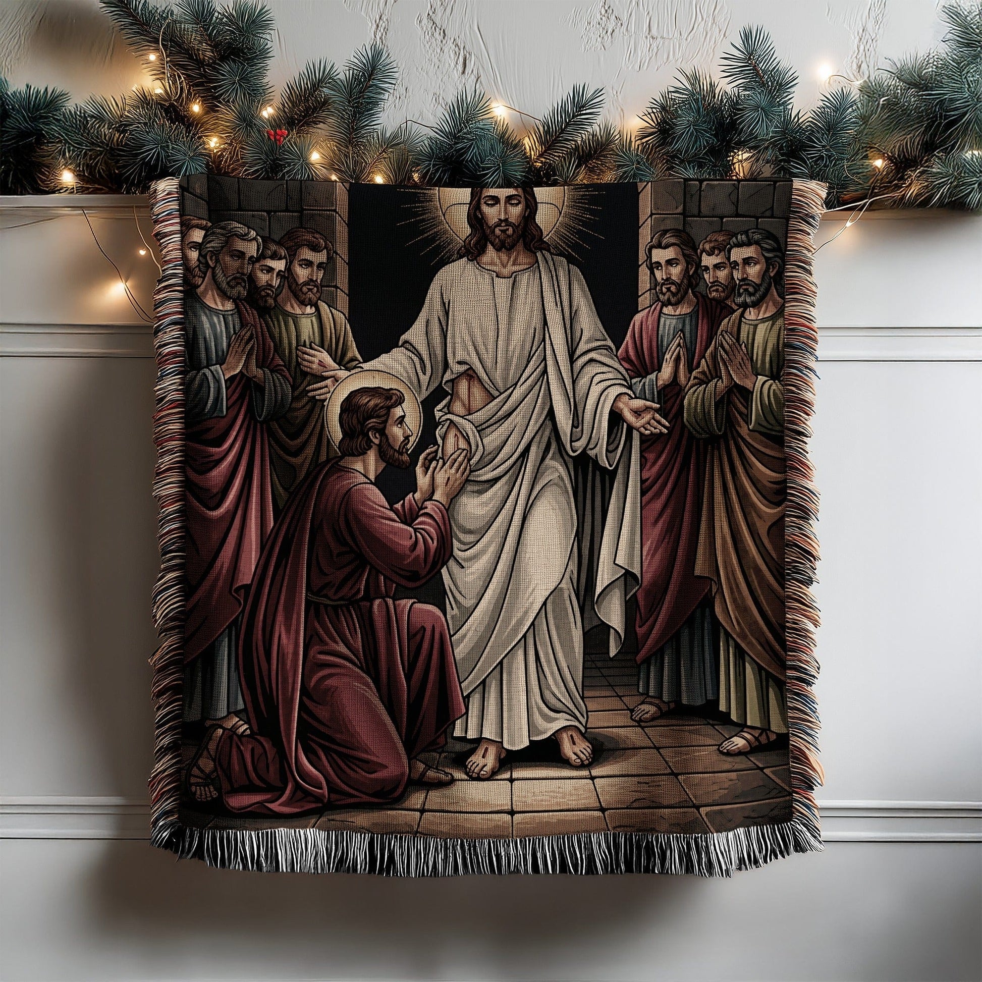 Jesus with Disciples Religious Tapestry Blanket