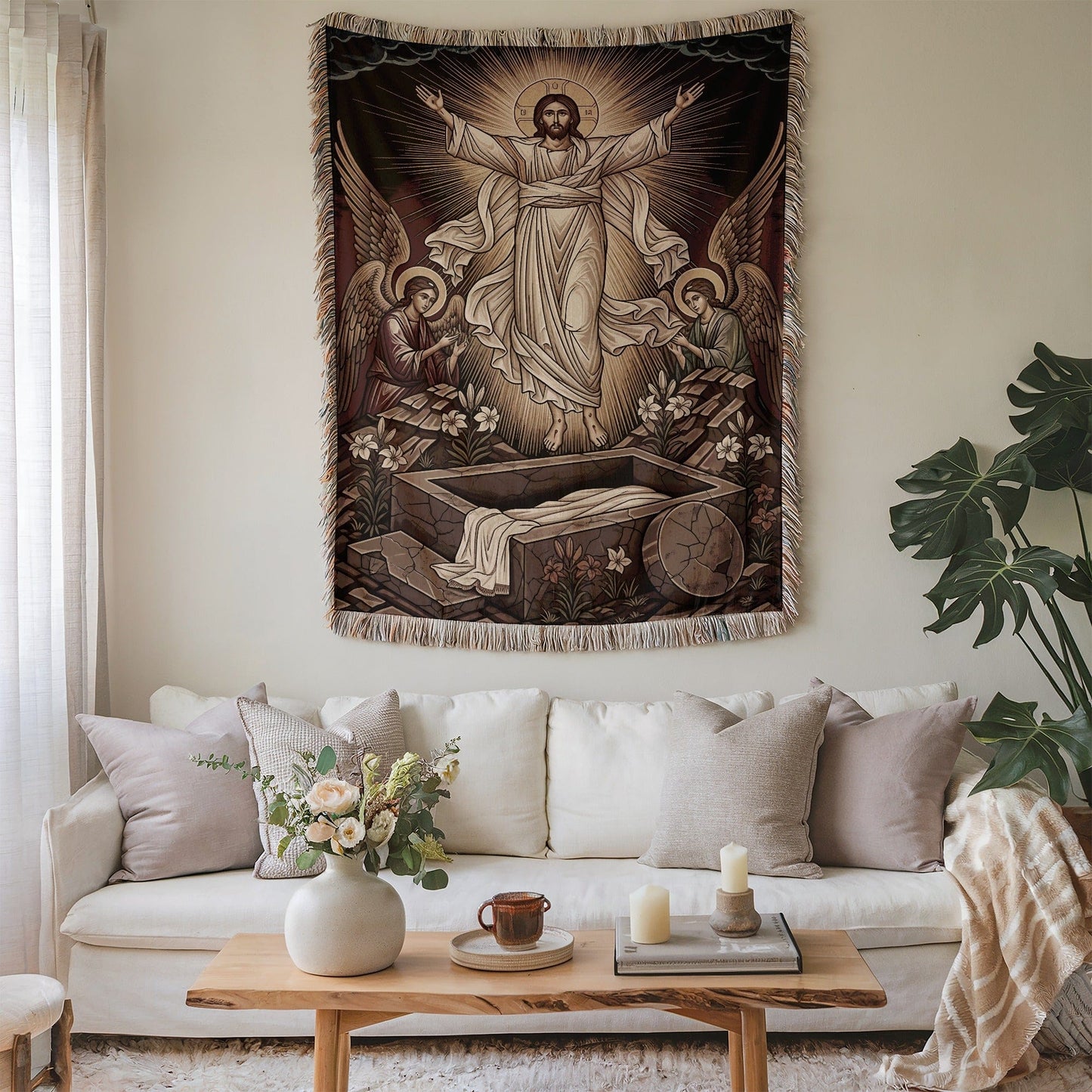 Artistic Resurrection Scene Home Decor Wall Hanging