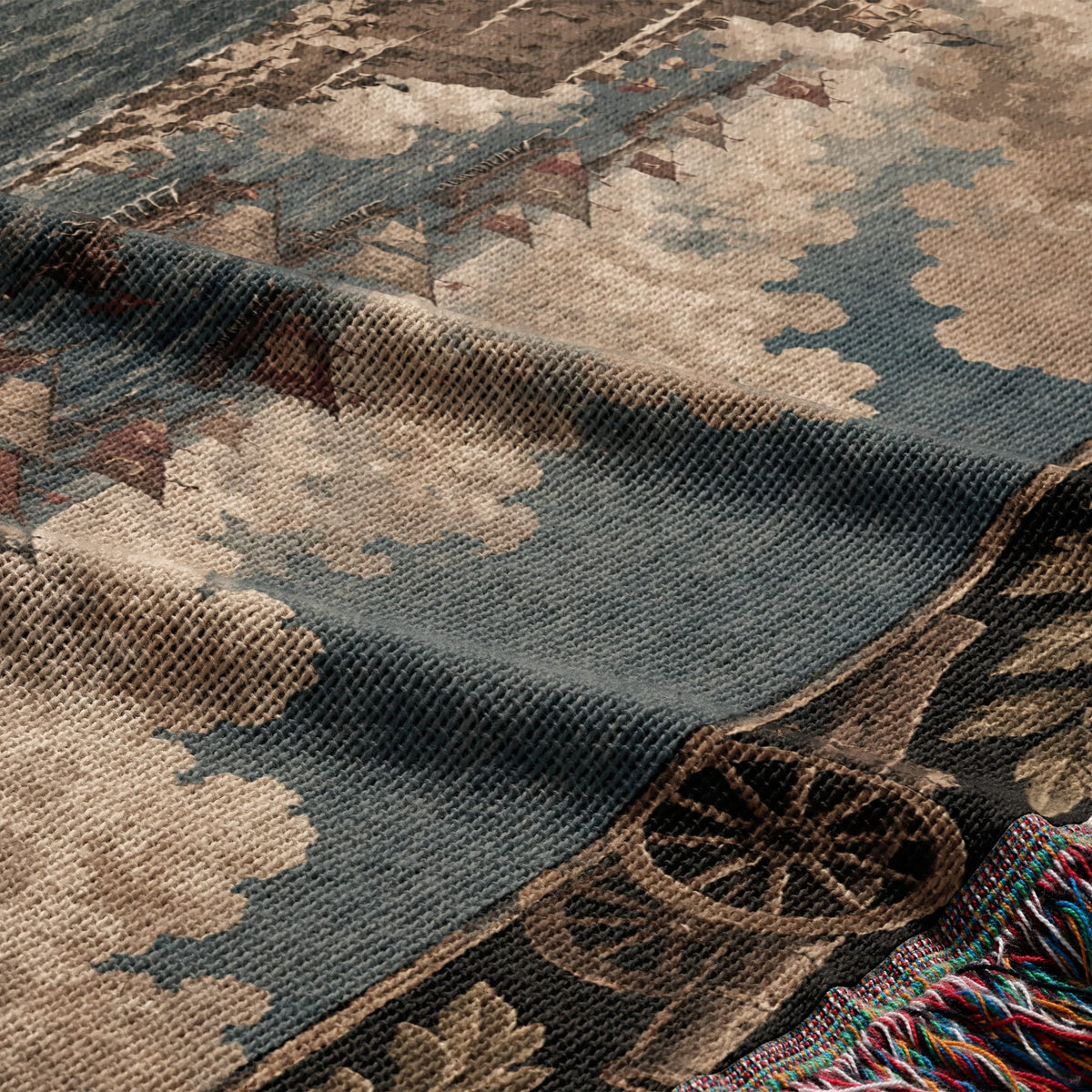 CalmNestStyle Knights of Malta Cannons on the Harbor Walls Woven Blanket jacquard woven blanket