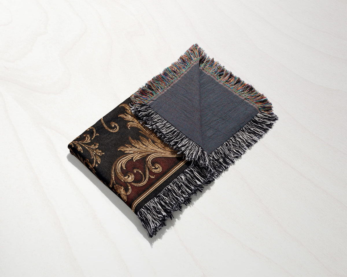 CalmNestStyle Order of Jerusalem Crest I Royal Navy jacquard woven blanket