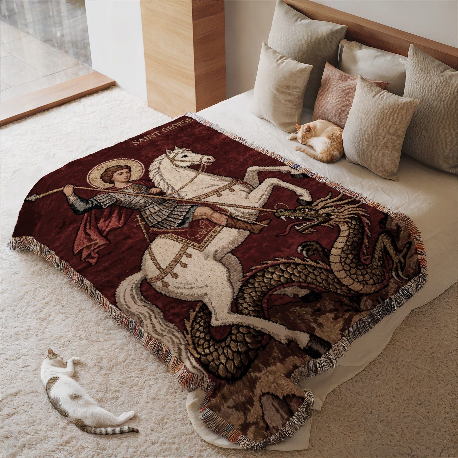 Saint George Slaying the Dragon Artwork Blanket