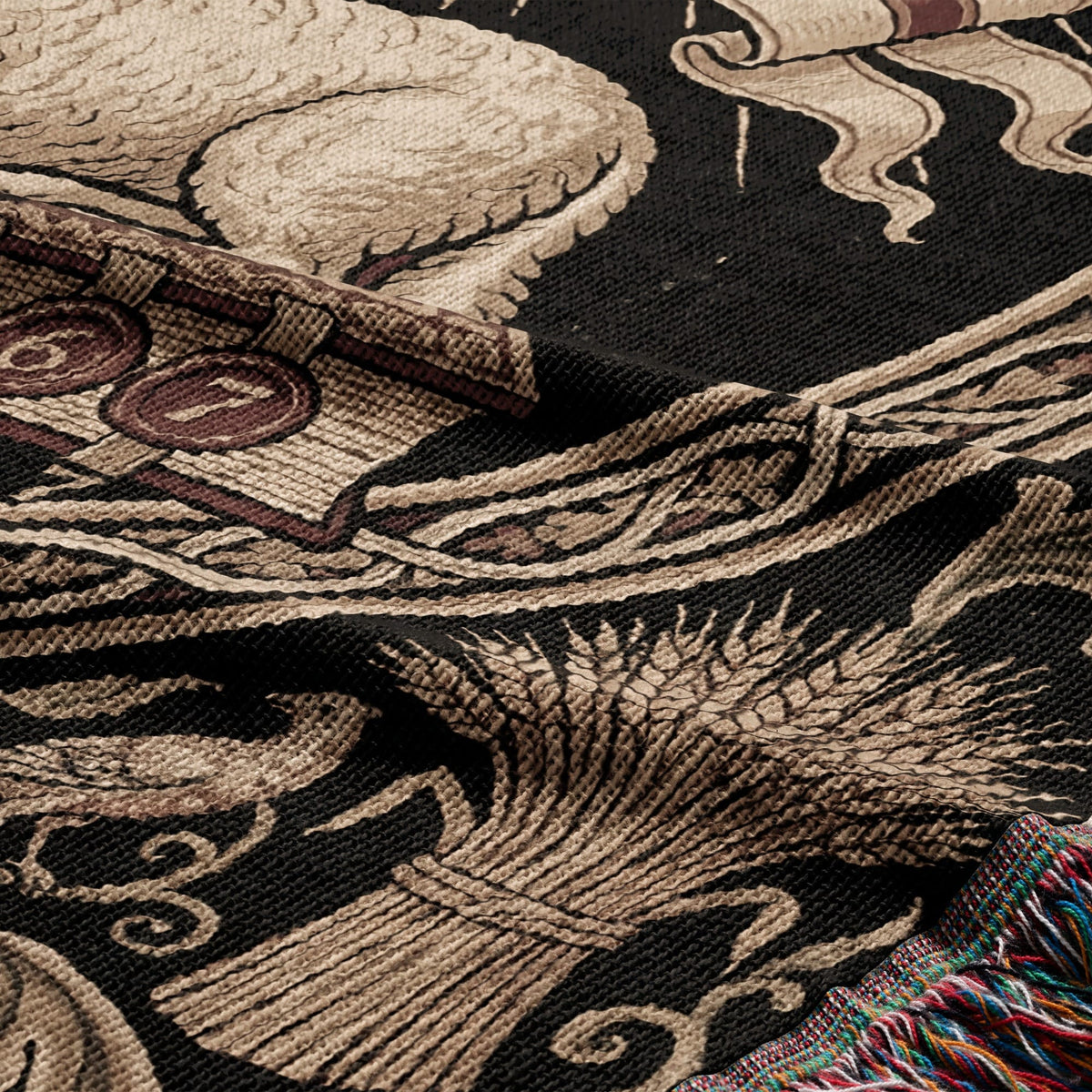 CalmNestStyle Agnus Dei Vintage Woven Blanket jacquard woven blanket