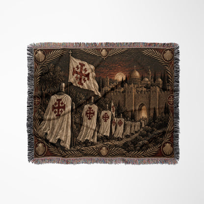 MyDesigns Jerusalem Cross Knights – Under the Domes jacquard woven blanket