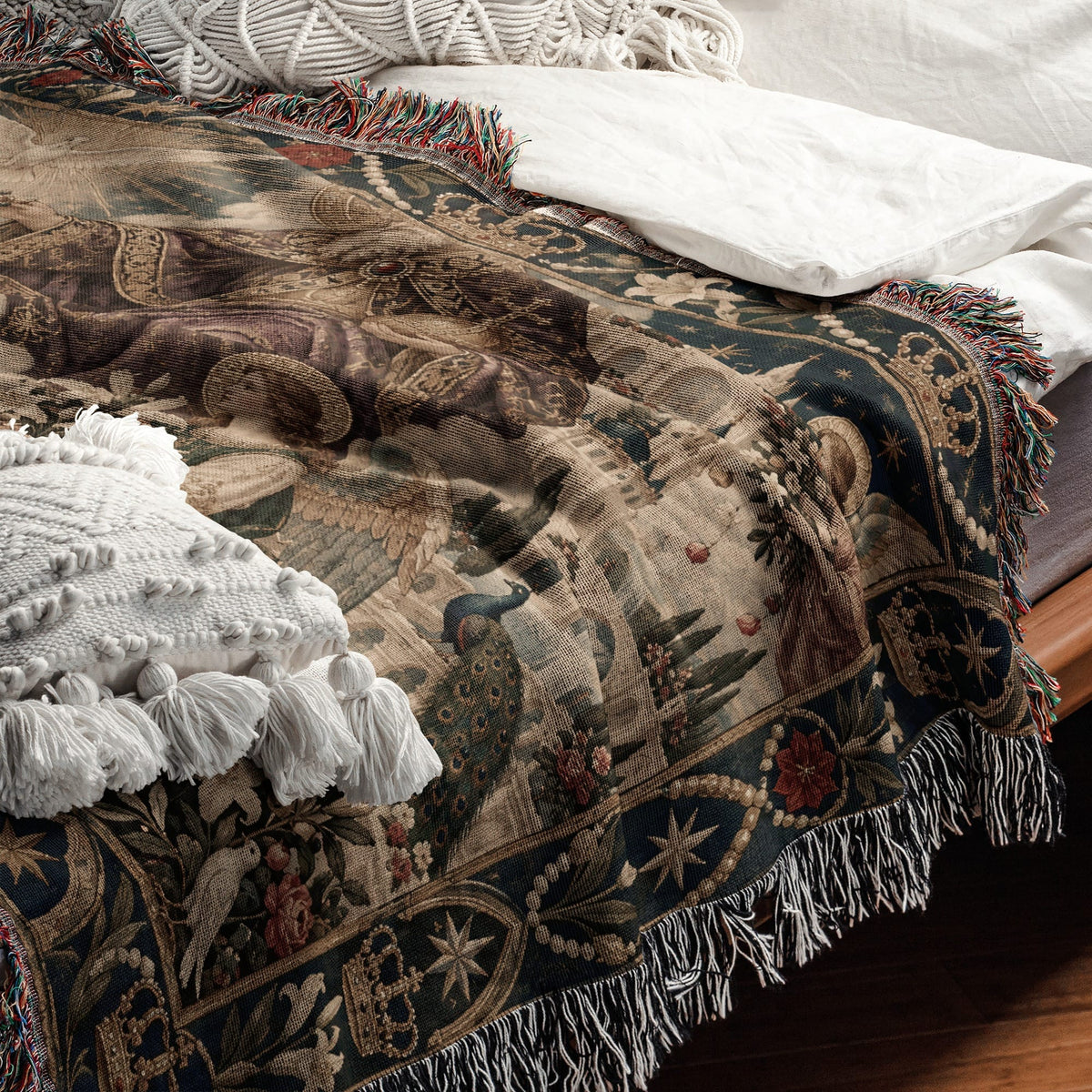 CalmNestStyle The Coronation of Mary jacquard woven blanket