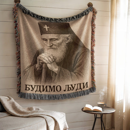 Religious Serbian Art Blanket Inspirational Decor