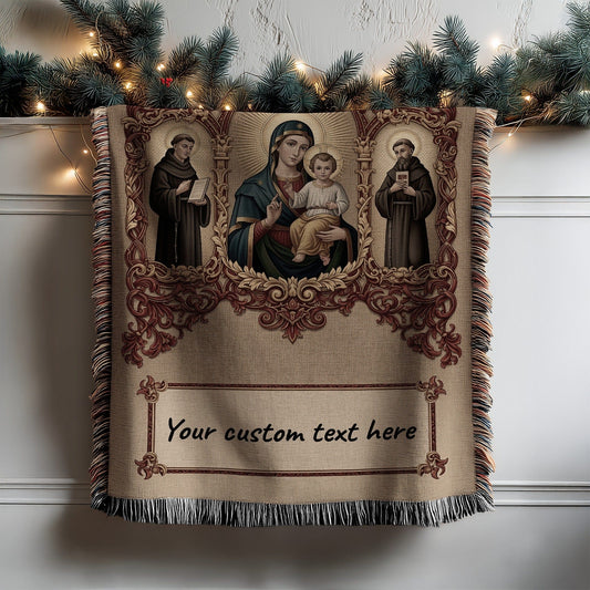 Custom Religious Themed Woven Blanket