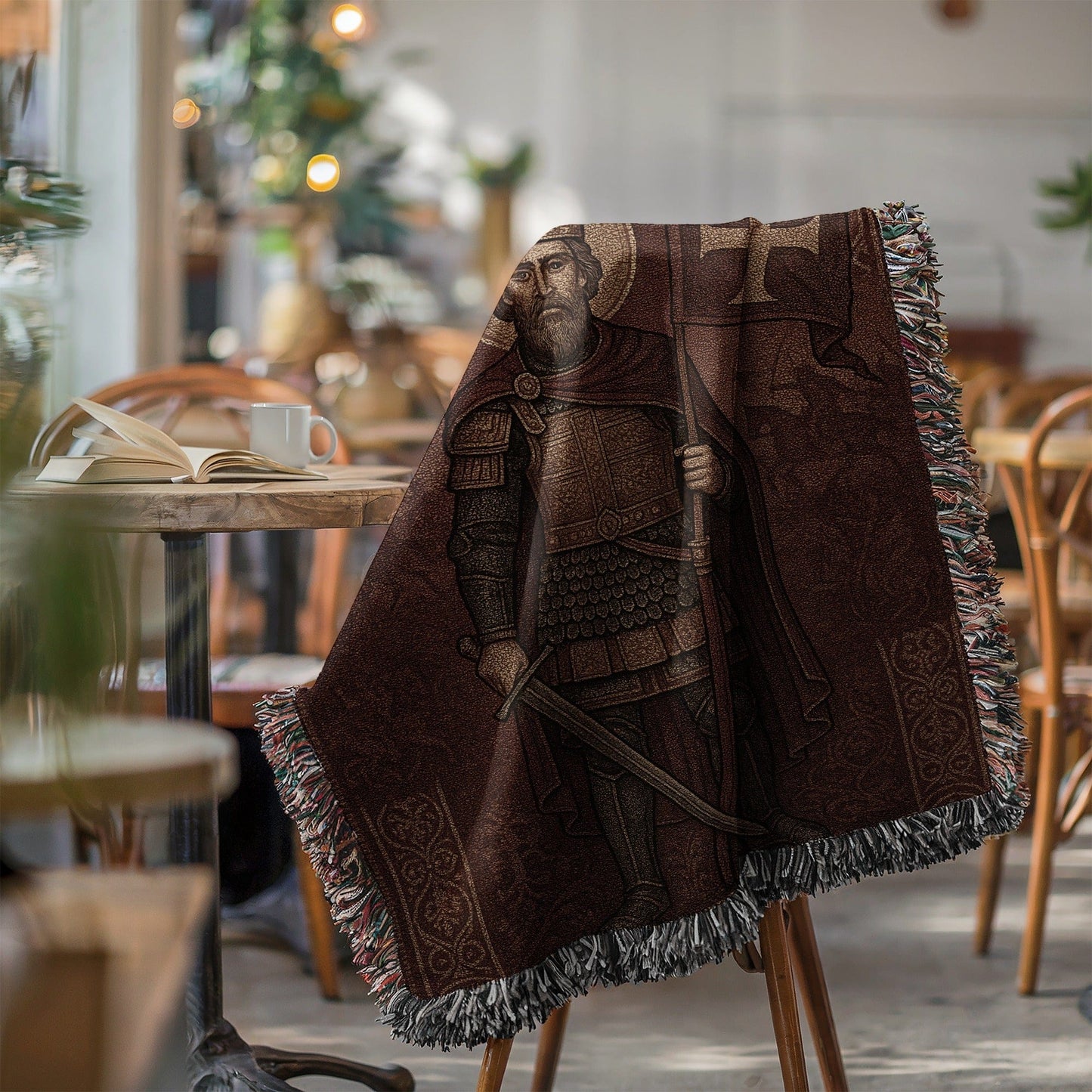 Medieval Knight Woven Throw Blanket product