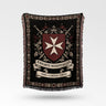 Knights Hospitaller Fides Caritas Unitas Dark Woven Blanket