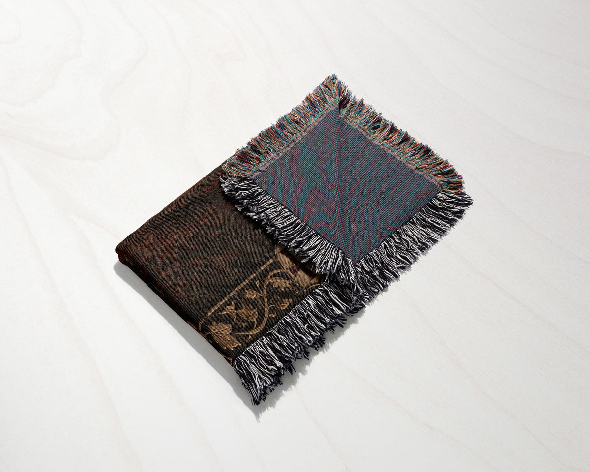 MyDesigns Templar and Warhorse at Dusk jacquard woven blanket