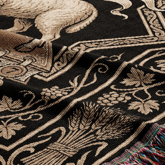 CalmNestStyle Agnus Dei Sacred Art Woven Blanket jacquard woven blanket
