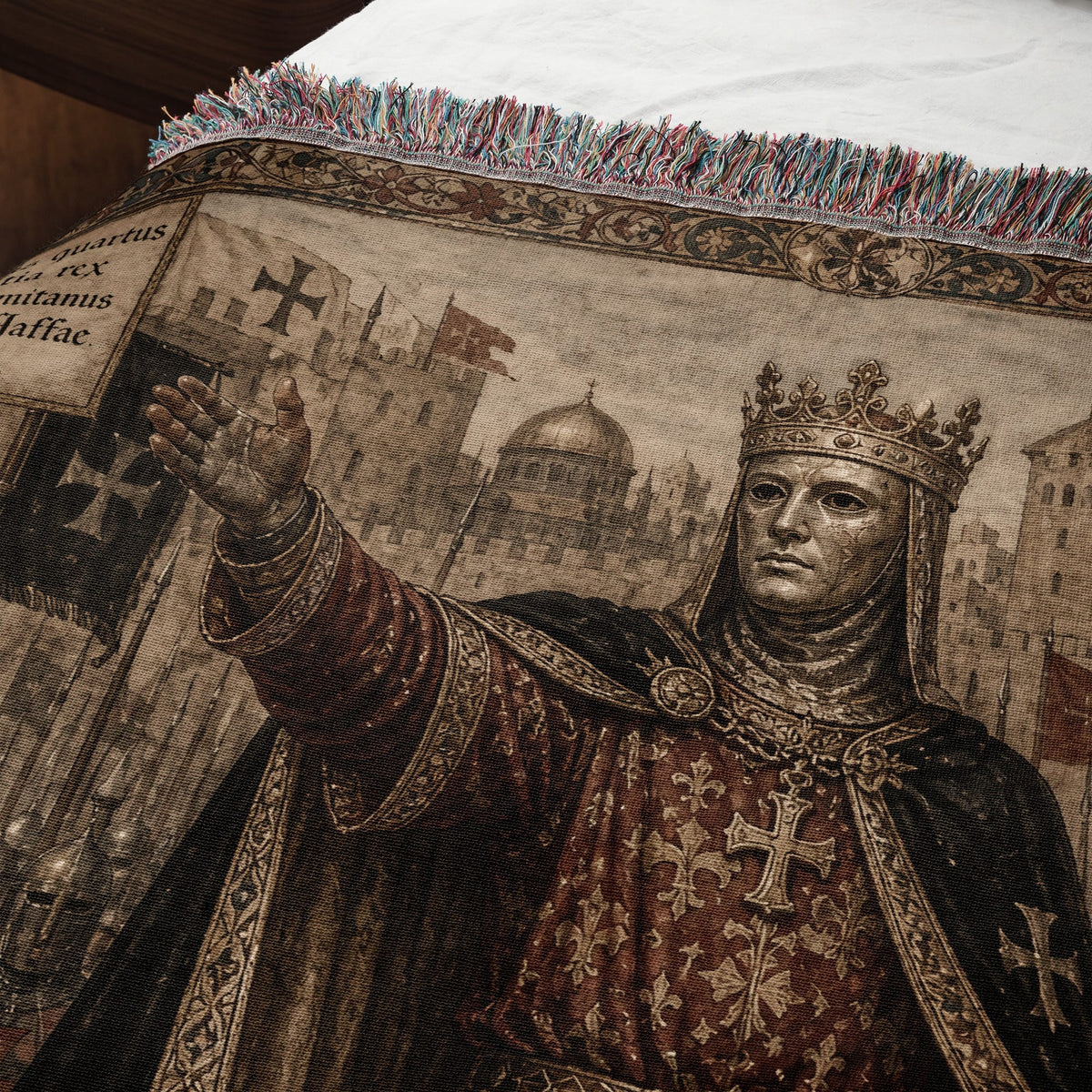 CalmNestStyle Baldwin IV Rex Hierosolymitanus jacquard woven blanket