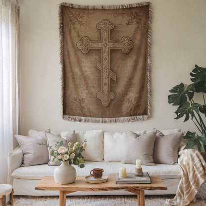 Cross Design Tapestry for Elegant Home Decor