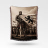 Richard the Lionheart Proudly Stood Lion Flag Woven Blanket