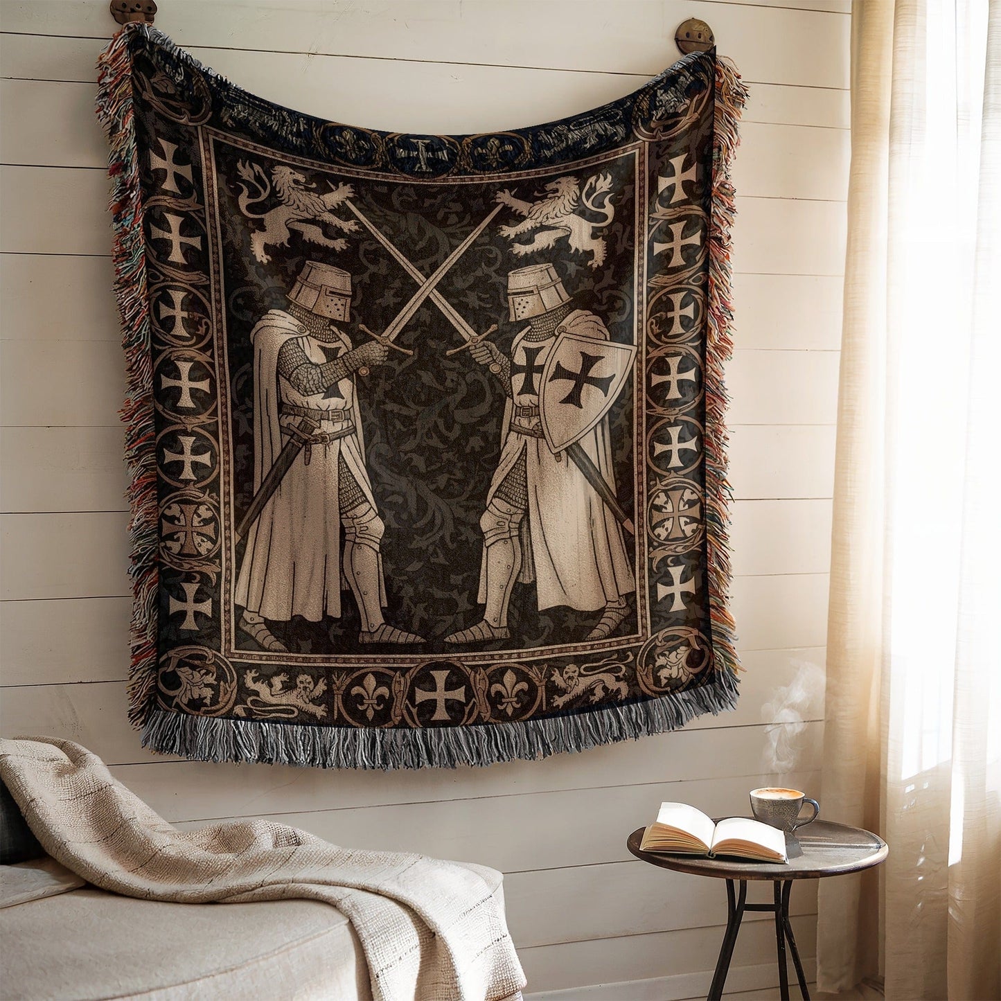 Medieval Knights Tapestry Wall Decor for Living Rooms